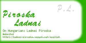 piroska ladnai business card